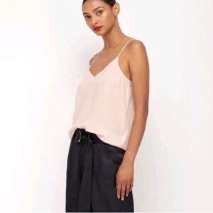 Equipment Femme Layla 100% Silk Blush Pink beige Camisole Top size small
